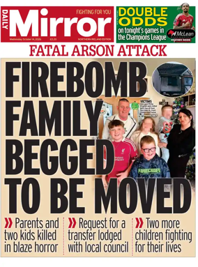 Cover of Daily Mirror (Northern Ireland)