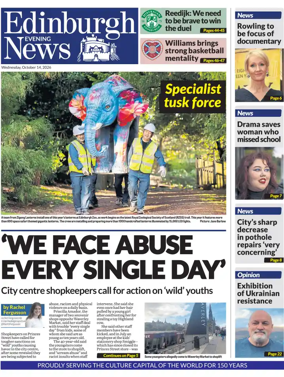 Cover of Edinburgh Evening News