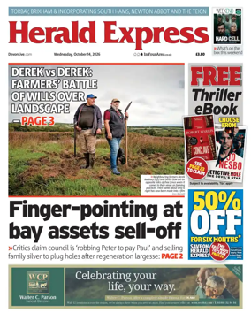 Cover of Herald Express (Torbay Brixham & South Hams Edition)