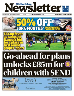 Cover of Staffordshire Newsletter