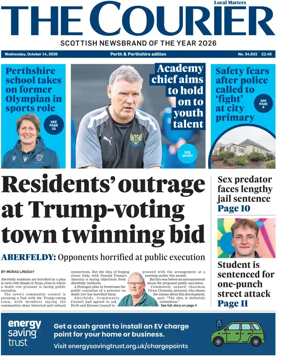 Cover of The Courier & Advertiser (Perth and Perthshire Edition)