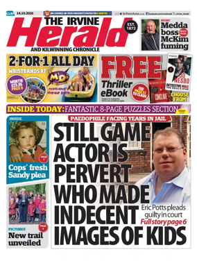 Cover of The Irvine Herald and Kilwinning Chronicle