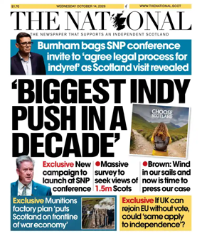 Cover of The National (Scotland)