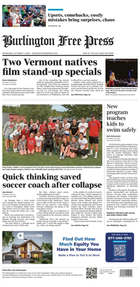 Cover of Burlington Free Press