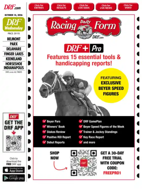 Cover of Daily Racing Form National Digital Edition