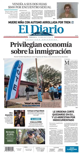 Cover of El Diario de El Paso