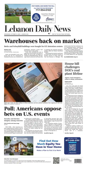 Cover of Lebanon Daily News