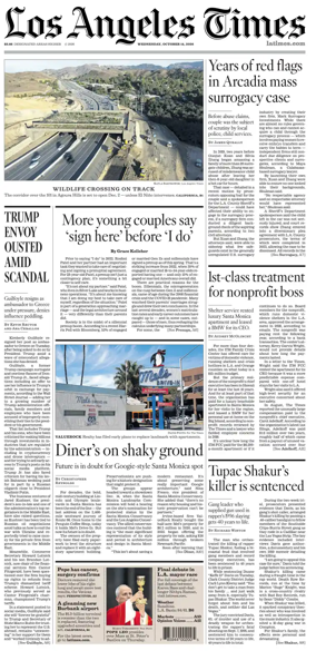 Cover of Los Angeles Times