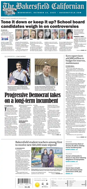 Cover of The Bakersfield Californian