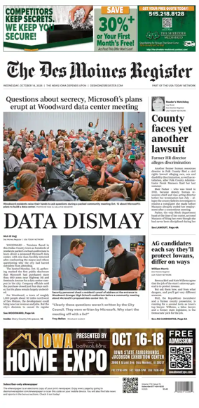 Cover of The Des Moines Register