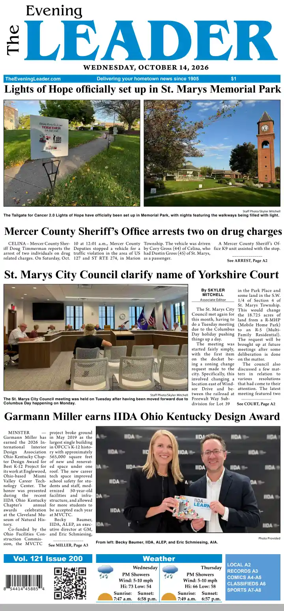 Cover of The Evening Leader