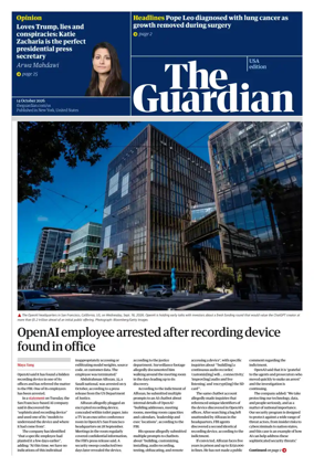 Cover of The Guardian (USA)