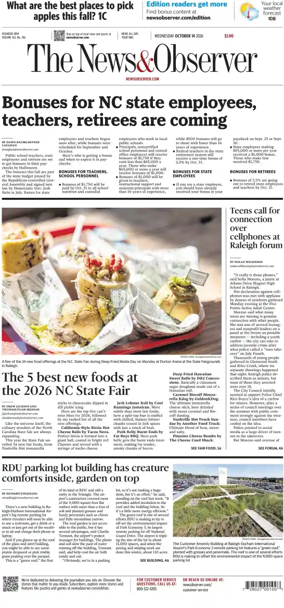 Cover of The News & Observer