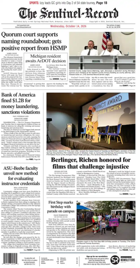 Cover of The Sentinel-Record