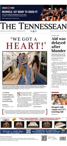 Cover of The Tennessean