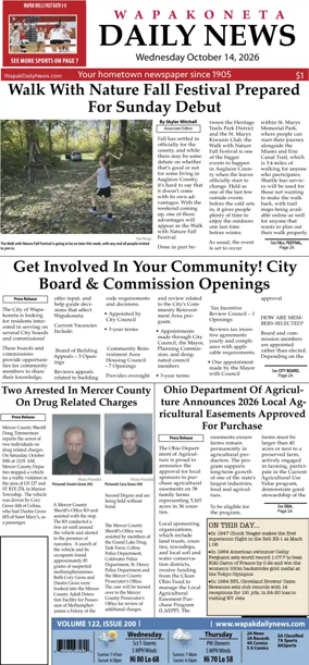 Cover of Wapakoneta Daily News
