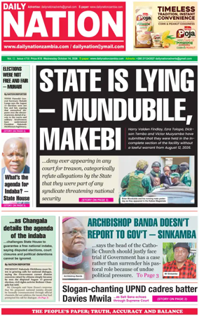 Cover of Daily Nation Newspaper
