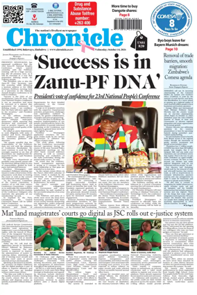 Cover of Chronicle (Zimbabwe)