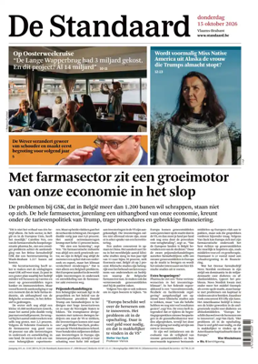 Cover of De Standaard