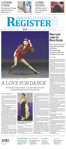 Cover of Annapolis Valley Register