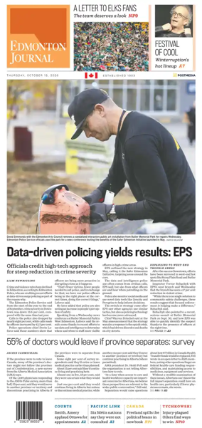 Cover of Edmonton Journal