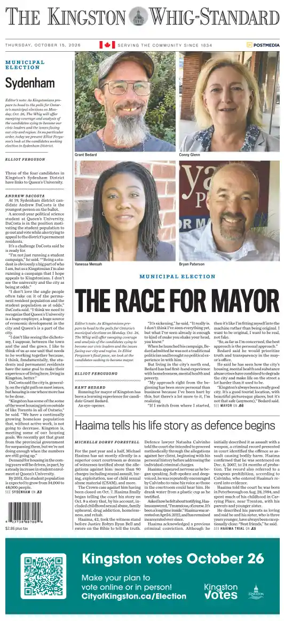 Cover of Kingston Whig-Standard