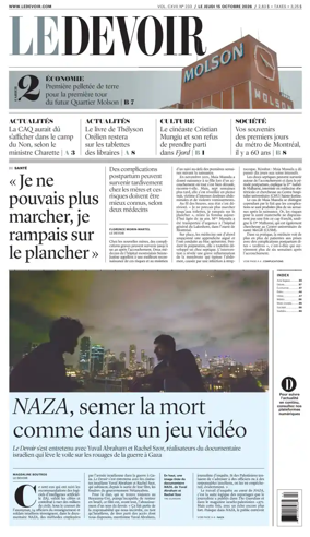 Cover of Le Devoir
