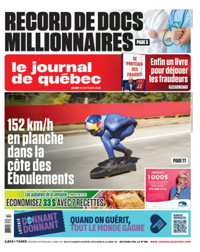 Cover of Le Journal de Quebec