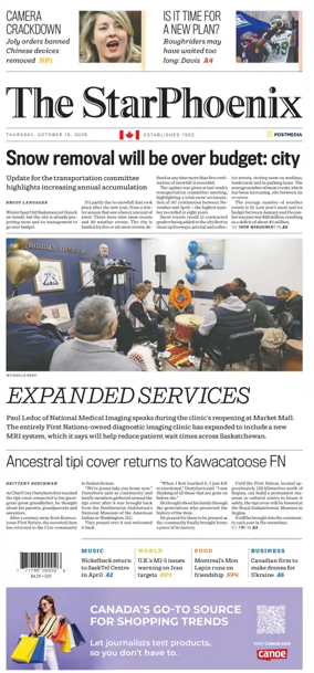 Cover of Saskatoon StarPhoenix