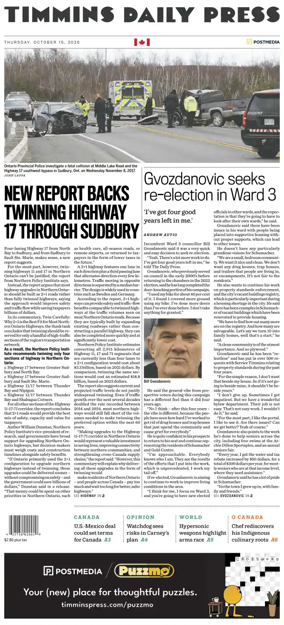 Cover of The Daily Press (Timmins)