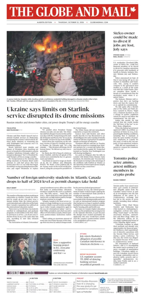 Cover of The Globe and Mail (Alberta Edition)