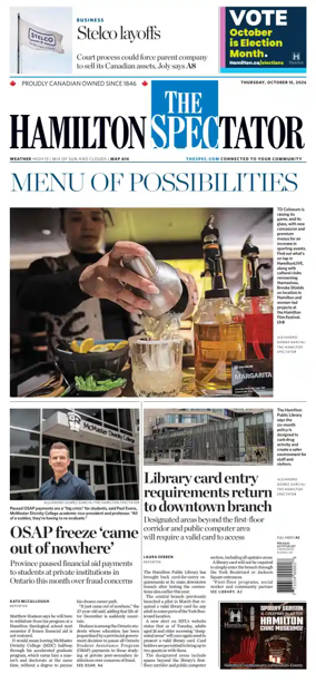 Cover of The Hamilton Spectator