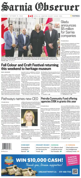 Cover of The Observer (Sarnia)