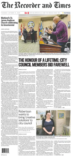 Cover of The Recorder & Times (Brockville)