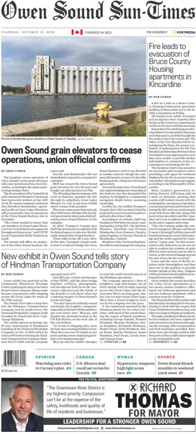 Cover of The Sun Times (Owen Sound)