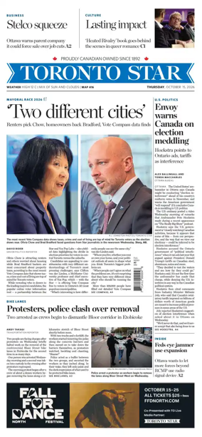 Cover of Toronto Star