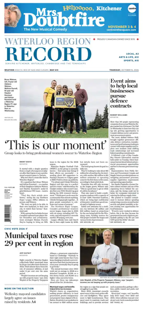 Cover of Waterloo Region Record