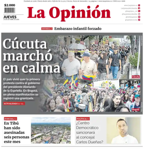 Cover of La Opinion