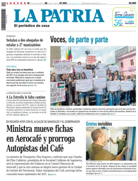 Cover of La Patria (Colombia)