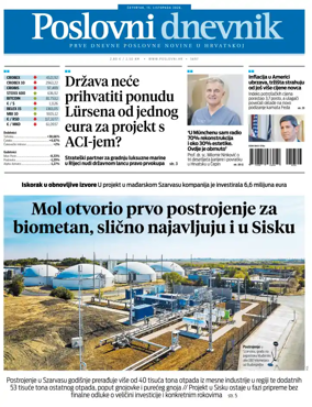 Cover of Poslovni Dnevnik