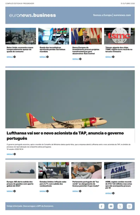 Cover of Euronews Business (Portuguese)
