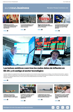 Cover of Euronews Business (Spanish) Compiled Edition