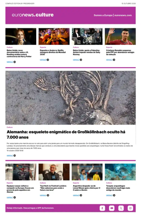 Cover of Euronews Culture and Sport (Portuguese)
