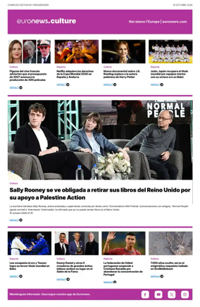 Cover of Euronews Culture and Sport (Spanish) Compiled Edition
