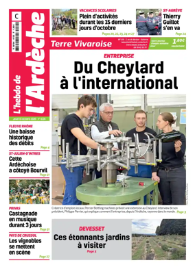Cover of L'Hebdo de l'Ardeche – edition centre