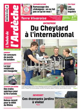 Cover of L'Hebdo de l'Ardeche – edition Nord