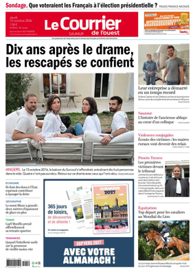 Cover of Le Courrier de l’Ouest (Saumur)