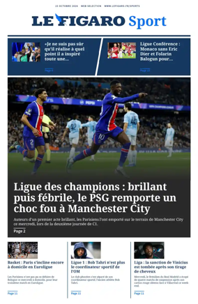 Cover of Le Figaro Sport