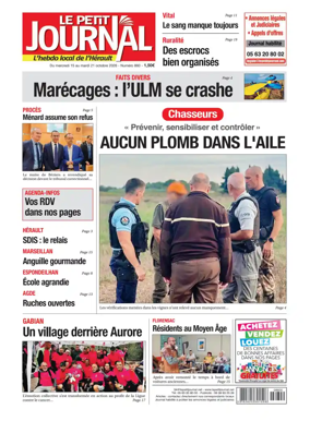 Cover of Le Petit Journal - L'hebdo local de l'Herault