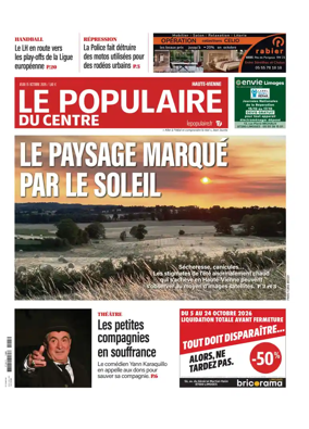 Cover of Le Populaire du Centre (Haute-Vienne)